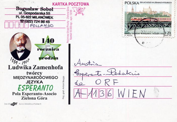 140 jaroj de naskigxo de L. Zamenhof