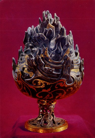 Bosxan-incesujo inkrustita per oro de Okcidenta Han-dinastio (206 a,K, - 24 p.K.)