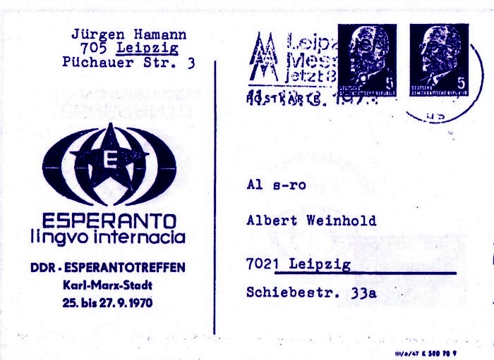 Esperantotreffen, Karl-Marx-Stadt