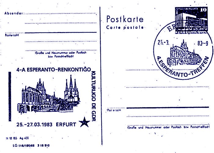 4-a Esperanto Renkontigxo en Erfurt