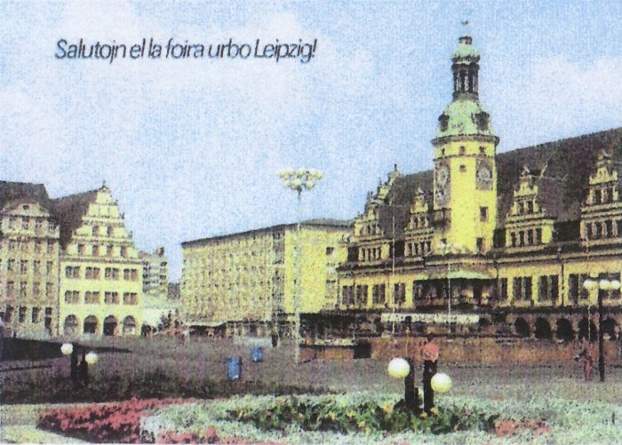 Salutojn el foira urbo Leipzig