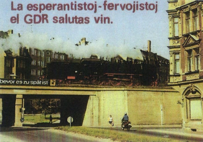 La esperantistoj-fervojistoj el GDR salutas vin.