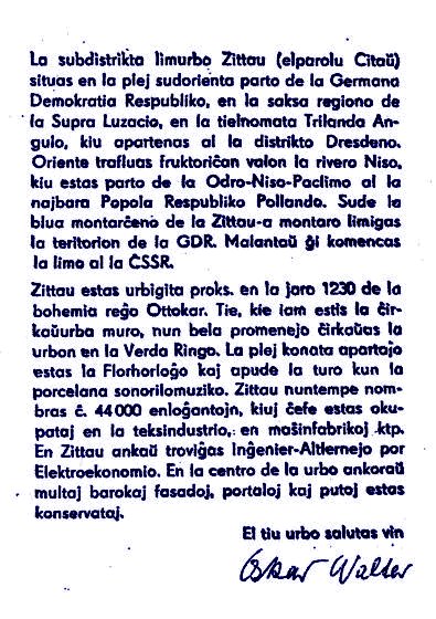 Teksto pri Zittau