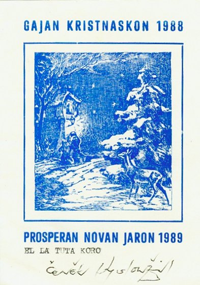 Gajan Kristnaskon 1988! <br>Prosperan Novan Jaron 1989!