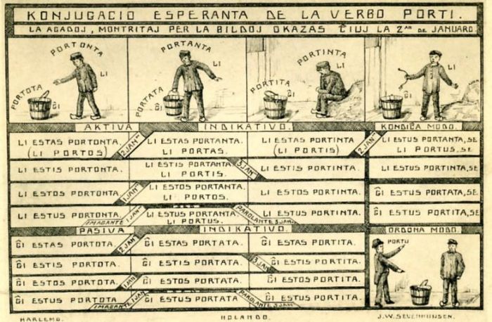 Konjugacio esperanta de la verbo porti