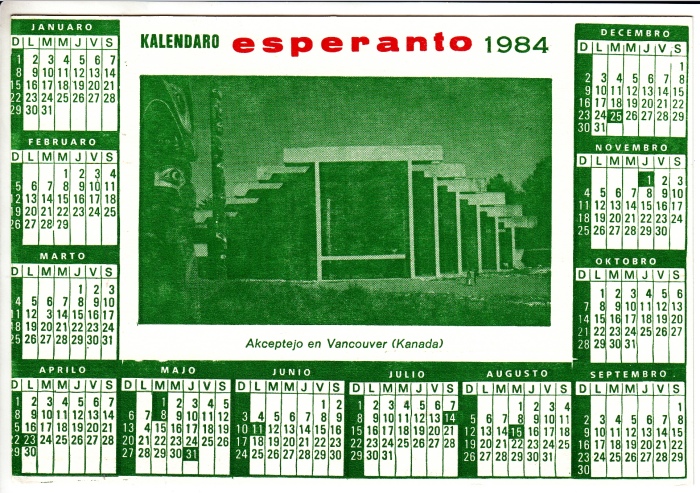 Kalendaro 1984