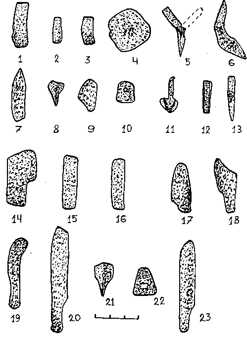 Komplekso de ritaj artefaktoj el tombo 268 de la tombejo Gxarkutan 4B (1200-1000 a.K.)